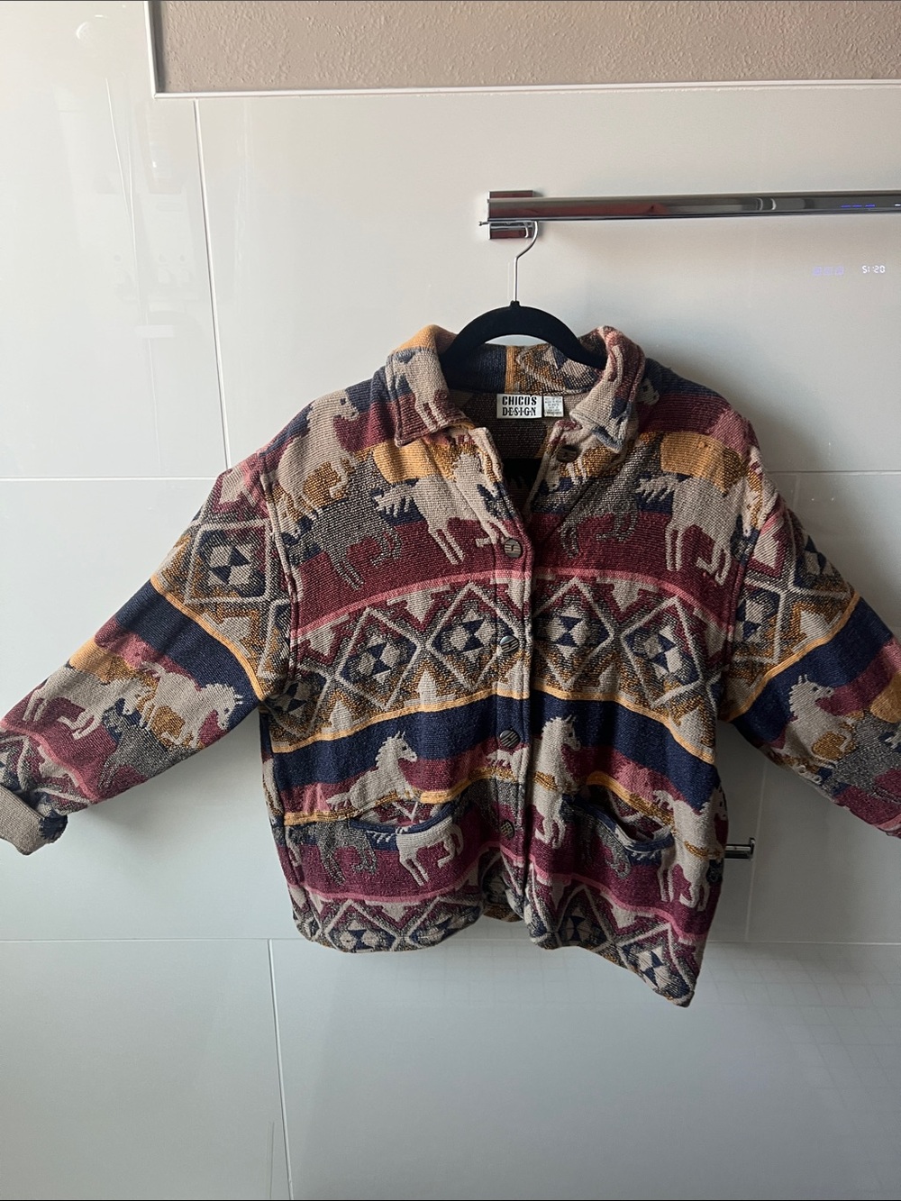 Chico’s Design size 3 woven horse jacket